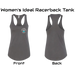 Front and Rear view of the SoCal Brewing Supply Women's Racerback Tank Top in Dark Gray.