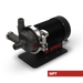 Spike Flow brewing pump with NPT connections, angled view on a white background.