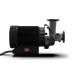 Spike Flow brewing pump with Tri-Clamp connections, back view on a white background.