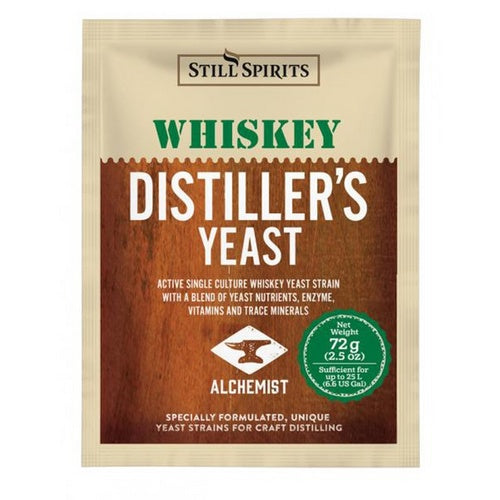 Still Spirits Distiller's Whiskey Yeast with AG, perfect for fermenting up to 66 gallons of whisky wash.