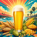 Sunbreak Premium Light Lager | Extract Recipe Kit | 5 Gallons vibrant illustrated beer recipe kit artwork - SoCal Brewing Supply