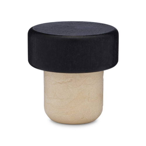 T-Corks featuring Beech Wood Black Cap with Synthetic Cork.