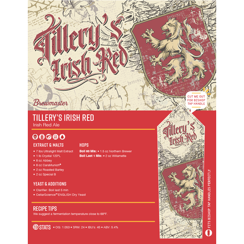 Tillery's Irish Red Ale | Beer Recipe Kit | 5 Gallon Brewing Kit