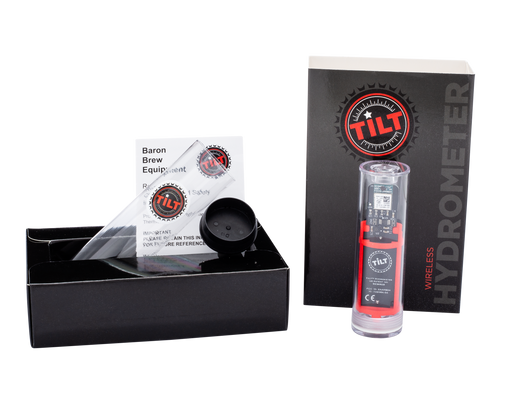 Tilt Standard Wireless Hydrometer & Thermometer with Bluetooth Technology to Remotely Monitor Fermentation, in the color Red.