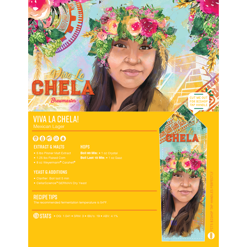 Viva la Chela! Mexican Lager | Beginner Beer Recipe Kit | 5 Gallon Brewing Kit