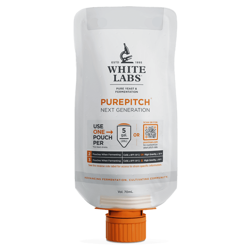 White Labs WLP519 Stranda Kveik Ale Yeast PurePitch pouch image for brewing warm-fermented ales.