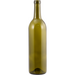 Image of Antique Green Glass 750ml Bordeaux shaped Wine Bottle for homemade wine or mead.
