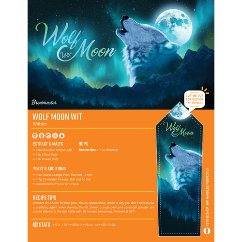 Wolf Moon Wit | Beginner Beer Recipe Kit | 5 Gallon Brewing Kit