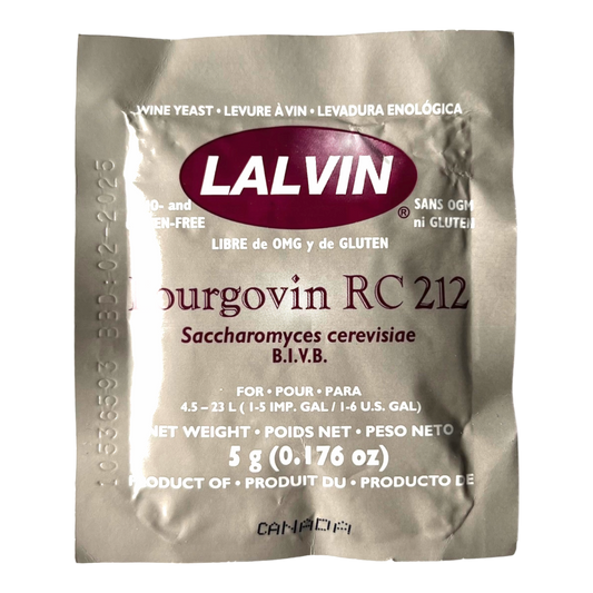 Lalvin Bourgovin RC 212 Yeast | 5 Gram Dry Package