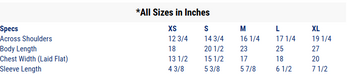 Hanes ComfortSoft Youth T-Shirt Sizing Chart
