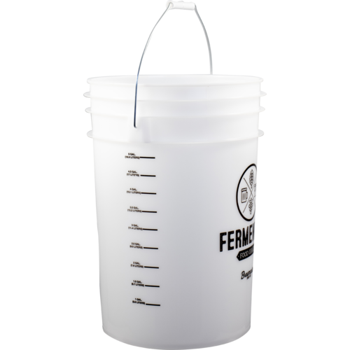 6.5 Gallon Fermentation Bucket - With Drilled Hole for Spigot