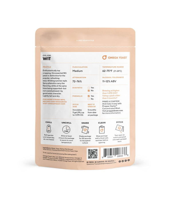 Wit Yeast | Omega Yeast OYL-030