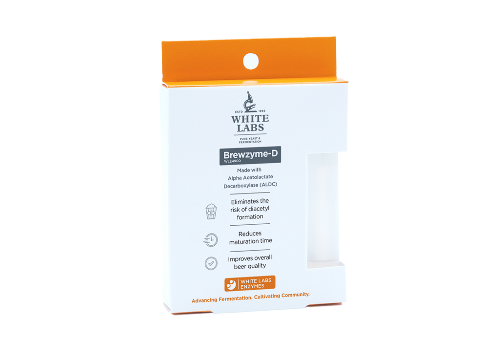 White Labs Brewzyme-D (10 mL), the ideal volume of enzymes for homebrewing. Intended to prevent Diacetyl.