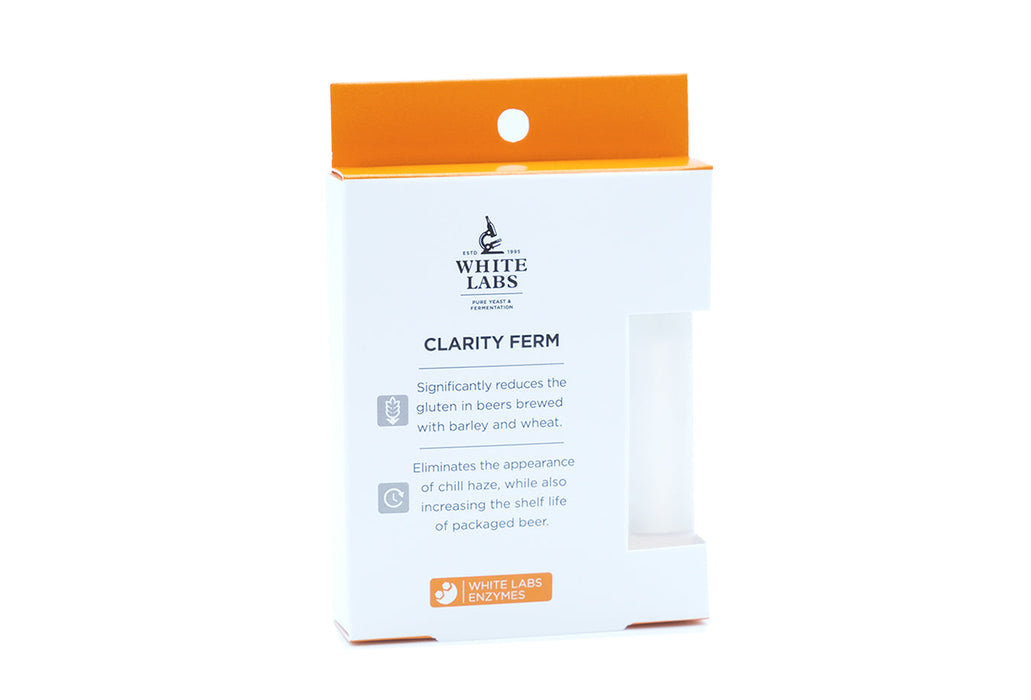 White Labs Clarify Ferm (10 mL) the ideal volume of enzymes for homebrewing. Intended to improve beers clarity.