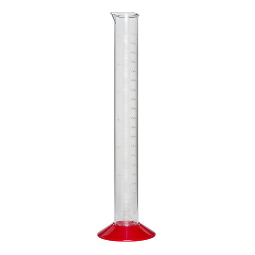 Graduated cylinder used to float a hydrometer, 12 inch plastic test jar.
